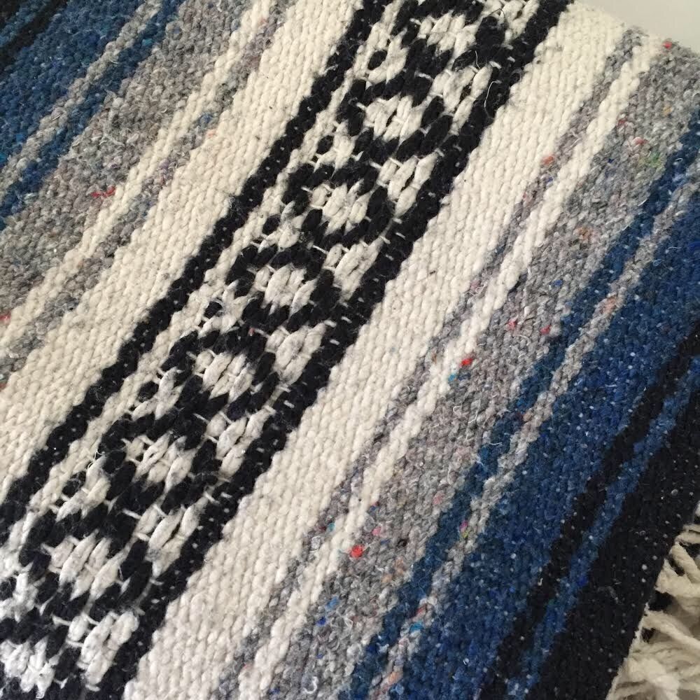 Aztec Pattern Design Throw Rug Blanket Unmarked - Picture 6 of 8